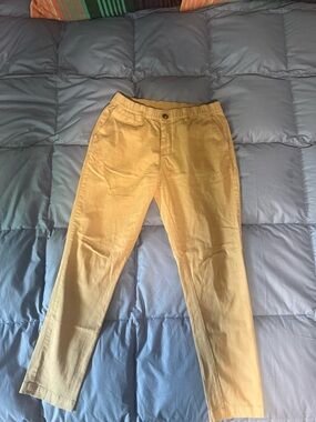 Cove Men's Yellow Slim Chino Pants